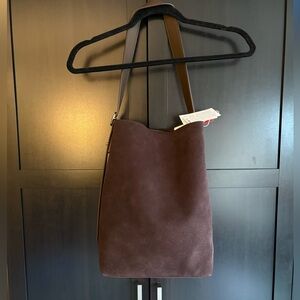 New Sam Edelman Suede Bucket Shoulder Bag